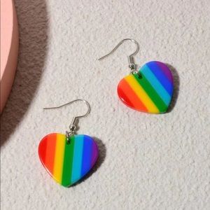 😍NEW RAINBOW HEART EARRINGS